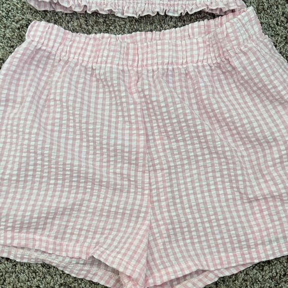 Altar’d State Pink Gingham Tube Top and Shorts Set - Picture 3 of 11